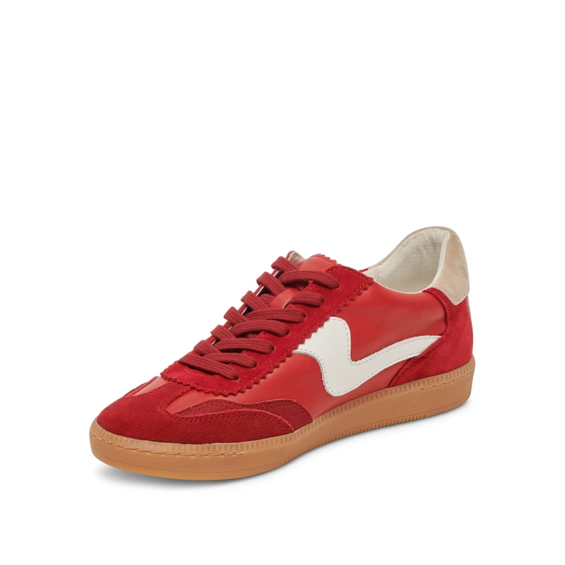 Dolce Vita Women's Notice Sneaker, Crimson Suede, 8.5 - Image 1