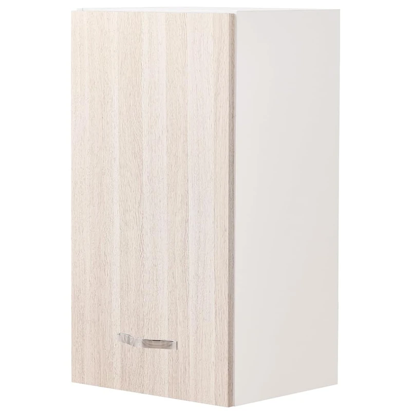 Shally Dogan Kitchen Wall Cabinet, Wooden Hanging Wardrobe with Single Door, 1 Shelf and 2 Compartments, Spacious and Durable Wall Cabinet, Dimensions 40 x 32 x 72H cm (Elm)