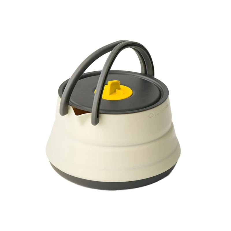 Sea to Summit - Frontier Ultralight Collapsible Kettle 1.1L - 2 People - Space Saving & With Handle - BPA-Free, No PFOAs - Food Grade Silicone & Aluminium Camping Cookware - 201g
