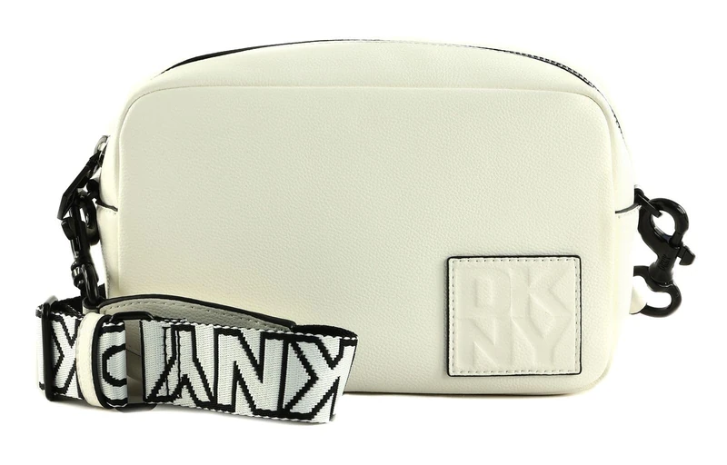 DKNY Kenza Camera Bag, Women's Camera Bag, Optic White/Black,