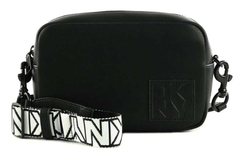 DKNY Women's Kenza Camera Bag, Black/Black, 8.6" W x 5.7" H X 3.1" D
