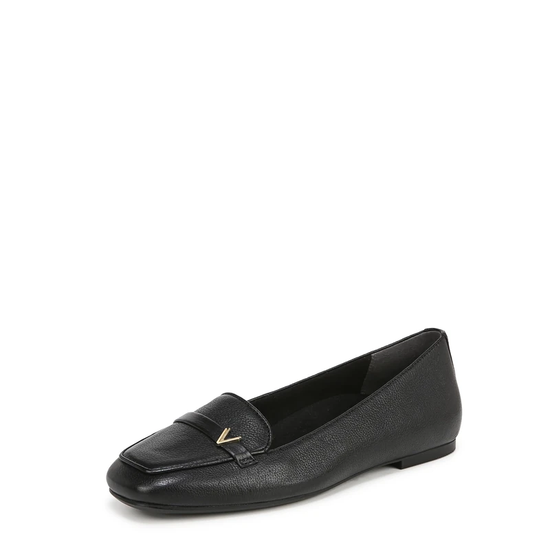 Vionic Women's Ballet Flats - Hayes, Black Leather, UK 3.5, Wide Fit