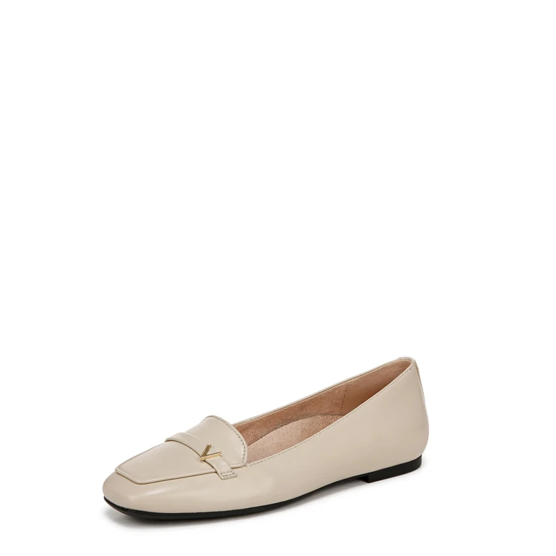 Vionic Women's Hayes Ballet Flat, Parchment Beige Leather, 4 UK