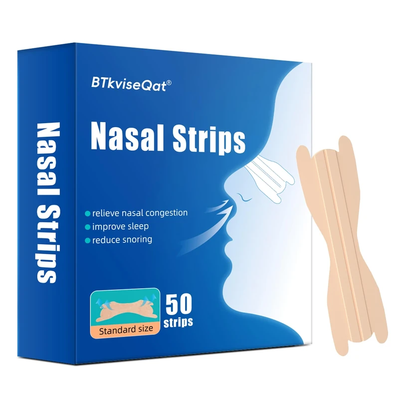 Nasal Strips 50 Pieces Nose Strips for Breathing Anti Snoring Aids for Men and Women Nose Tape for Sleeping Stop Snoring Aids for Men Women Nose Breathing Strips Drug-Free Anti Snoring Devices