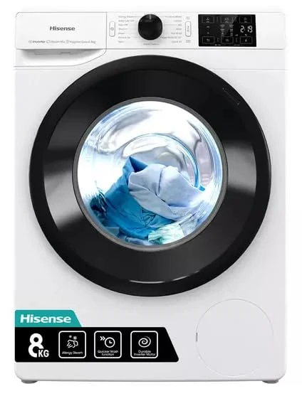 Hisense 3+ Series WFGC081439VM 8kg 1400 Spin Washing Machine - White