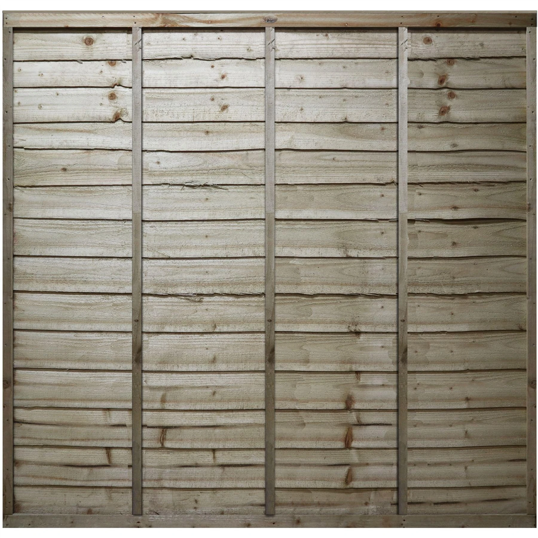 Premier Garden Supplies Lap Fence Panel Width: 6ft (183cm) x Height: 6ft (180cm) Heavy Duty Wooden Waney Larch Pressure Treated (Tanalised) Garden Fence Panel (W: 1830mm x H: 1800mm)