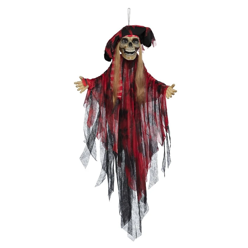Boland - Hanging Horror Decoration with LED, Movement and Sound, Battery Operated Party Decoration for Theme Party and Halloween