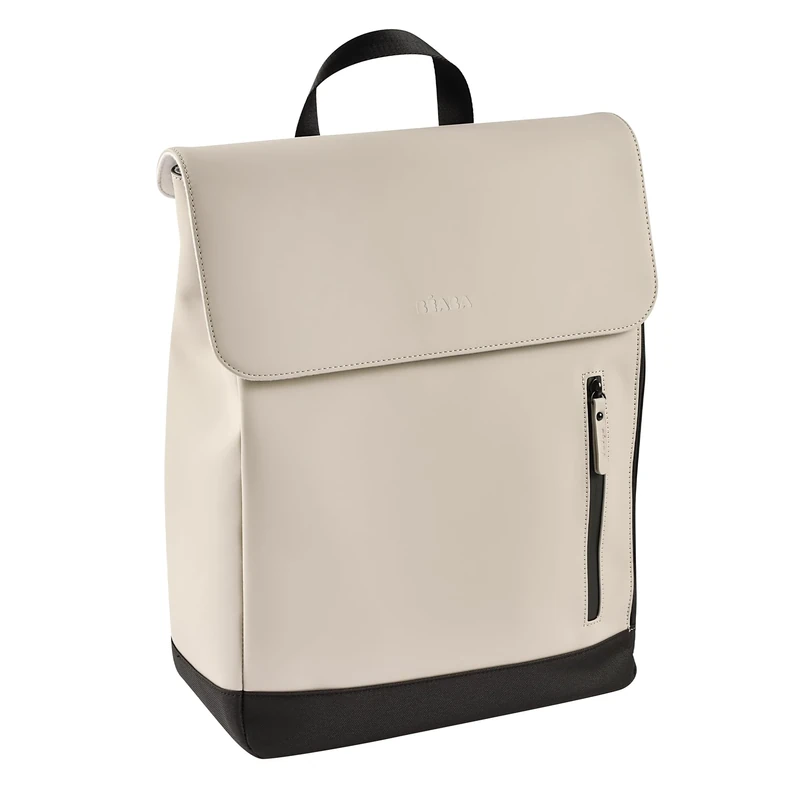 Béaba Baby Changing Bag, Backpack, Waterproof, 11 Pockets, Changing Mat, Recycled Rubber, Breathable, Padded Handles and Back, Insulated Pocket, PC17 inch, 19L, Oslo Bag, Beige