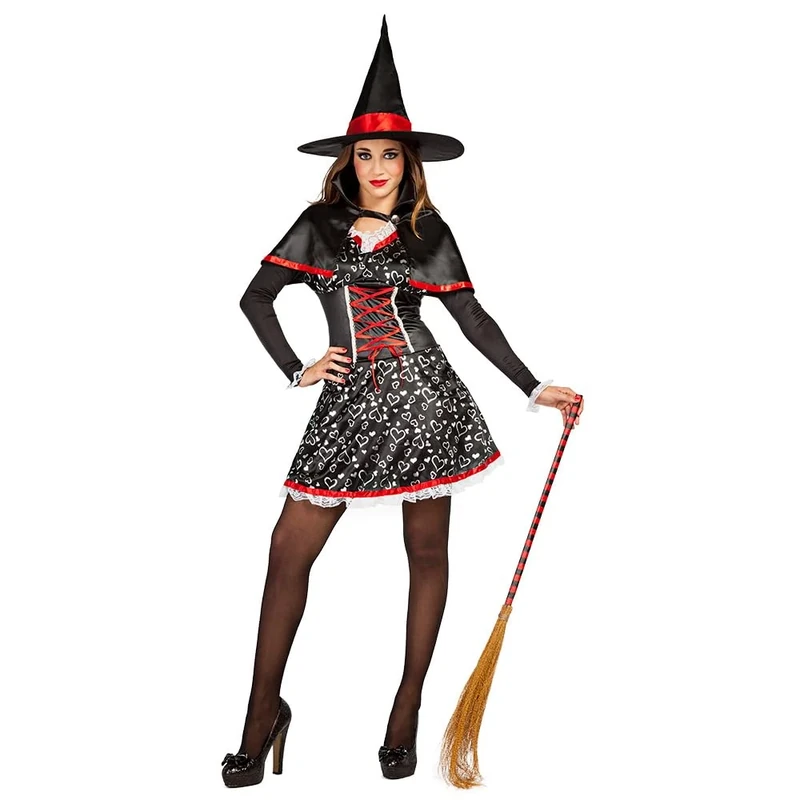 Boland 79238 Adult Lovely Witch Costume, Multi-Coloured, XL
