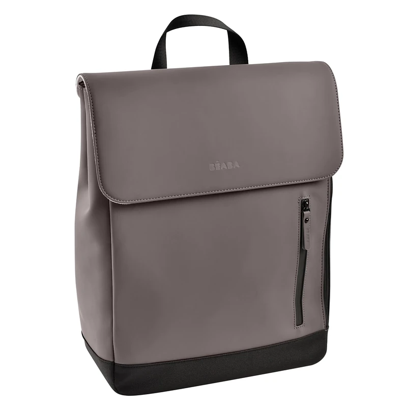 Béaba Baby Changing Bag, Backpack, Waterproof, 11 Pockets, Changing Mat, Recycled Rubber, Breathable, Padded Handles and Back, Insulated Pocket, PC17 inch, 19L, Oslo Bag, Anthracite