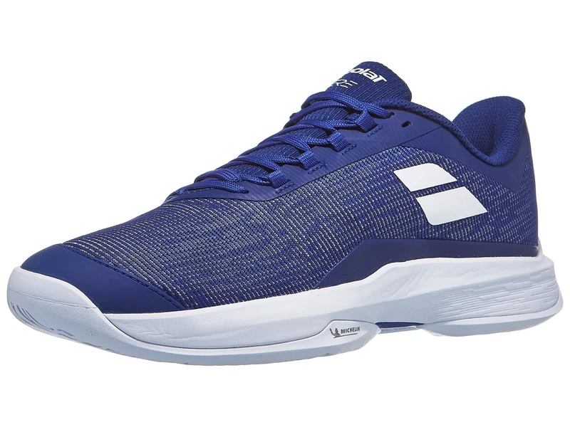 Babolat Men's Men's Jet Tere All Court Tennis Shoes, Support, Cushioning, Active Flexion Technology, Ortholite Breathable Sole, French Brand-Mombeo Blue, Size EU 42, Mombeo Blue, 7 UK - Image 1
