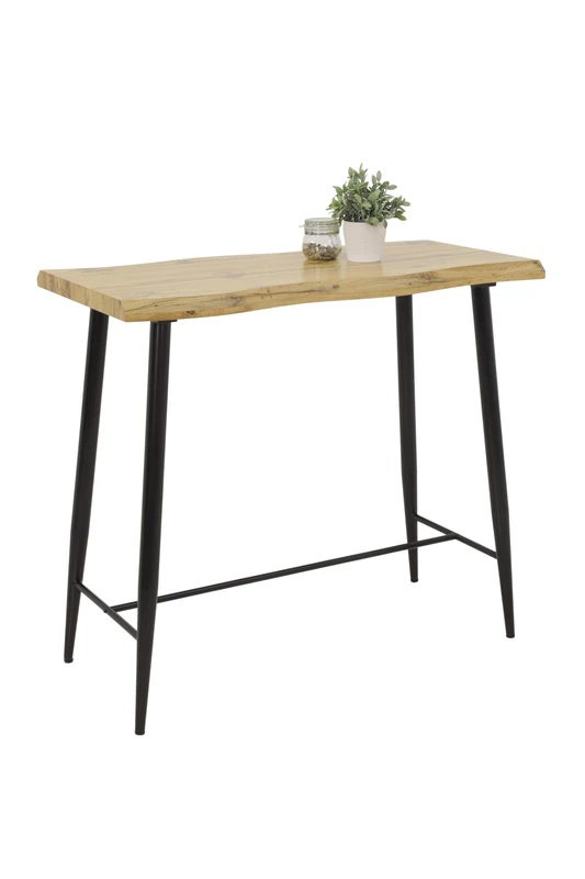 Apollo Gabi Bar Table Tree Edge Bistro Table Wood Material Wild Oak 120 x 60 cm