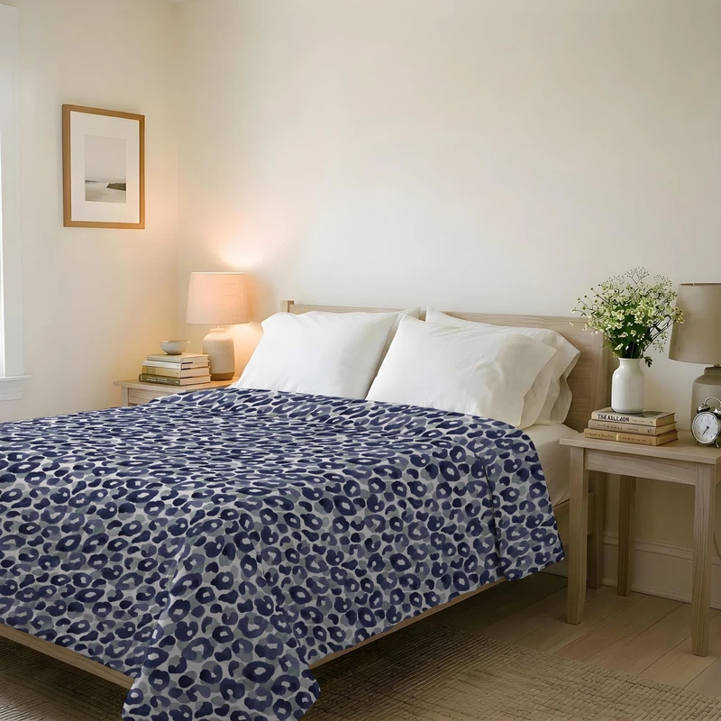 Italian Bed Linen BASIC Printed Summer Quilt, Microfiber, Wild, Double 250 x 240 cm - Image 1