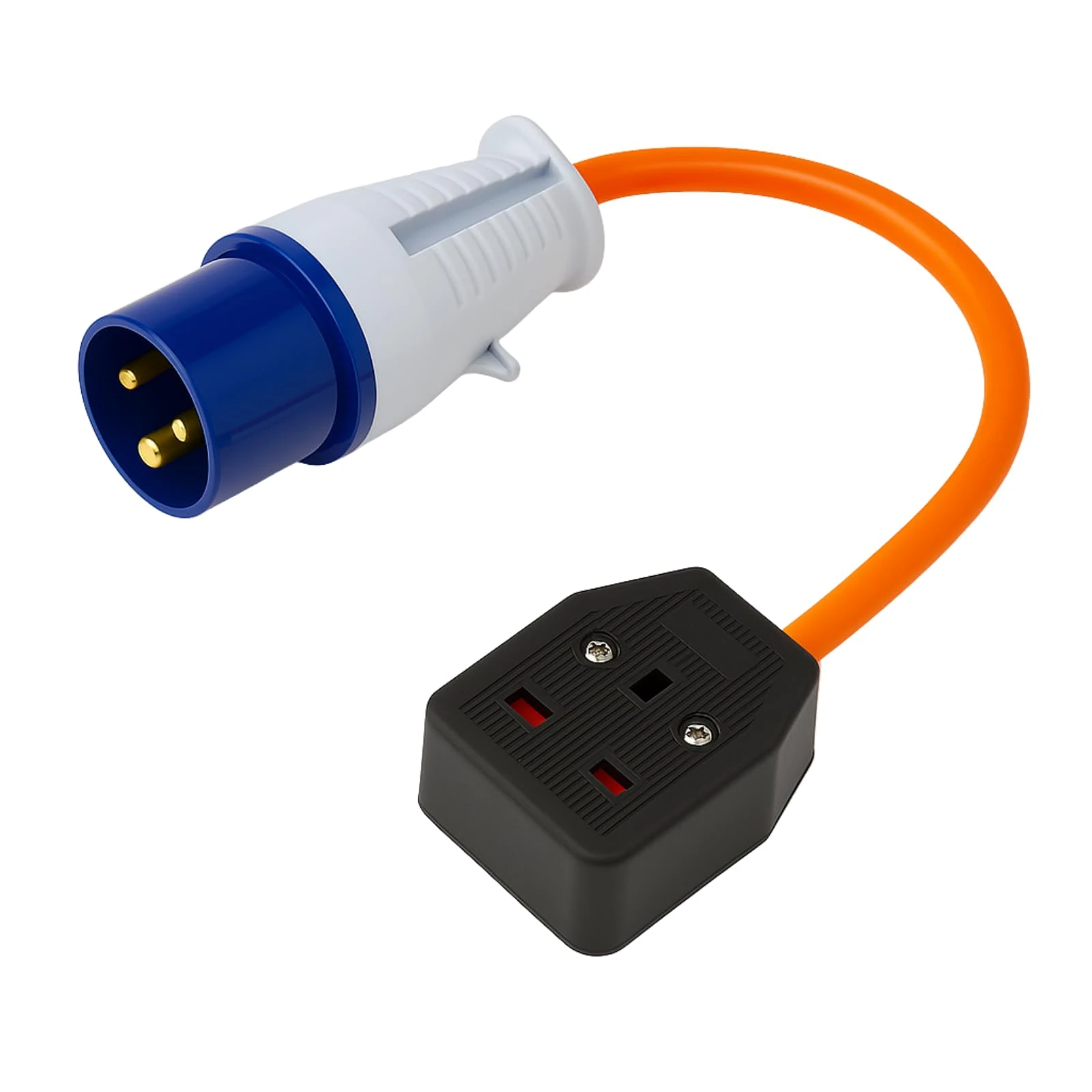 16amp to 13amp Adapter 3 Pin to UK Socket Converter 110v To 240v Converter Hook Up Camping, Generators & Caravan Mains Hookup 250V 16A Electric 16amp Plug Sockets