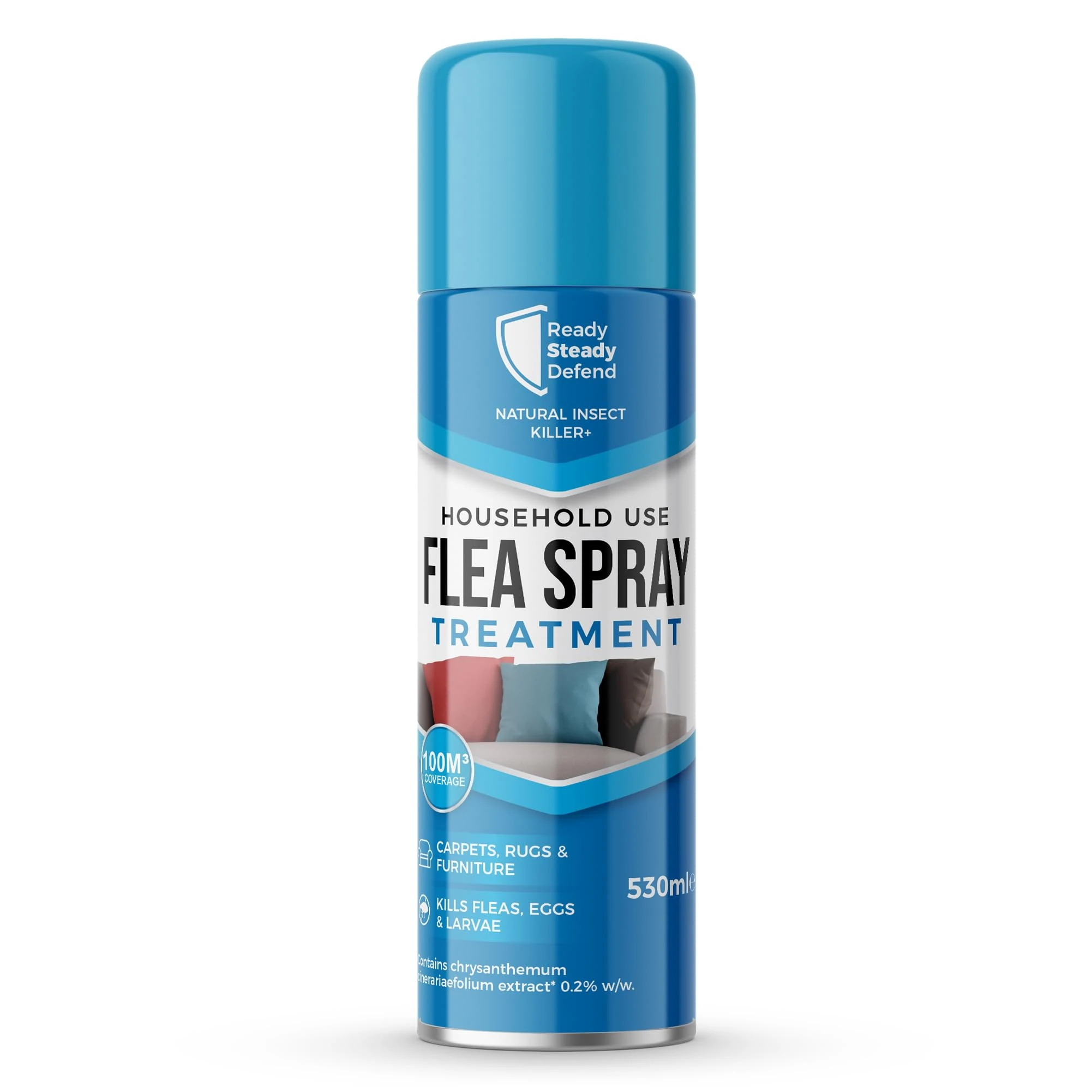 Flea Treatment Spray 530ML | Best Flea Spray for the Home, Effective Flea Treatment for House | Long-Lasting Flea Killer for Home, Instant Flea Control Solution | Up to 3 Months Protection