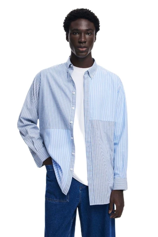 Desigual CAM_ALVA, 2053 GRIS AZULADO, L, Black, L