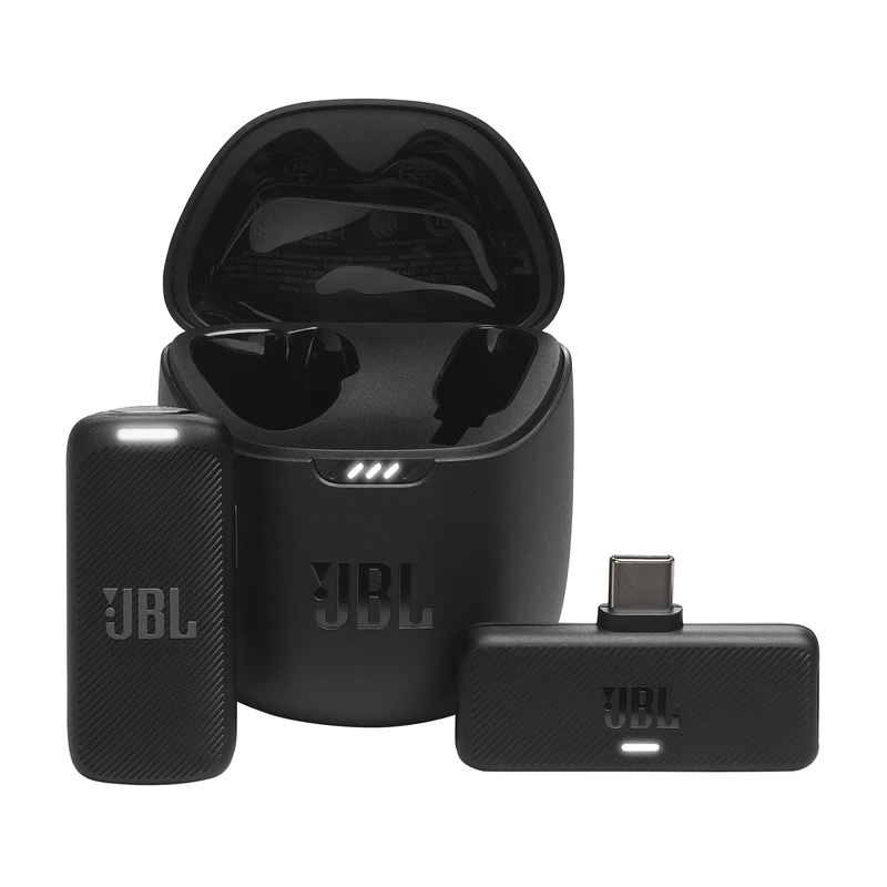 JBL Quantum Stream Wireless Wearable Streaming Microphone with USB-C Dongle for Android Devices, 24 Hours of Recording Time, Black