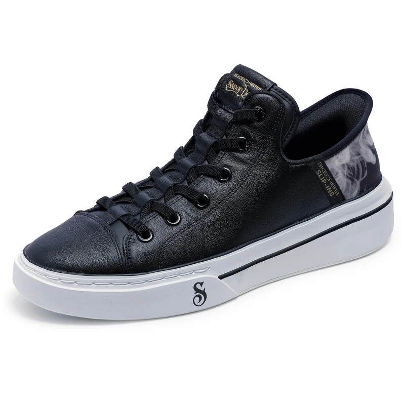 Skechers Men's Hands-Free Slip-ins Snoop ONE OG Sneaker, Black Leather, 7 UK