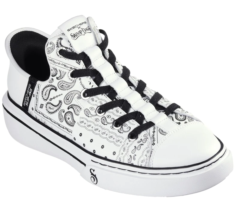 Skechers Men's Snoop Dogg:Snoop One-Og Hands Free Slip-ins Sneaker, White/Black, 9.5 UK