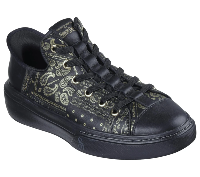 Skechers Men's X Dogg: Snoop One-Double G Hands Free Slip-ins Sneaker, Black/Gold, 13
