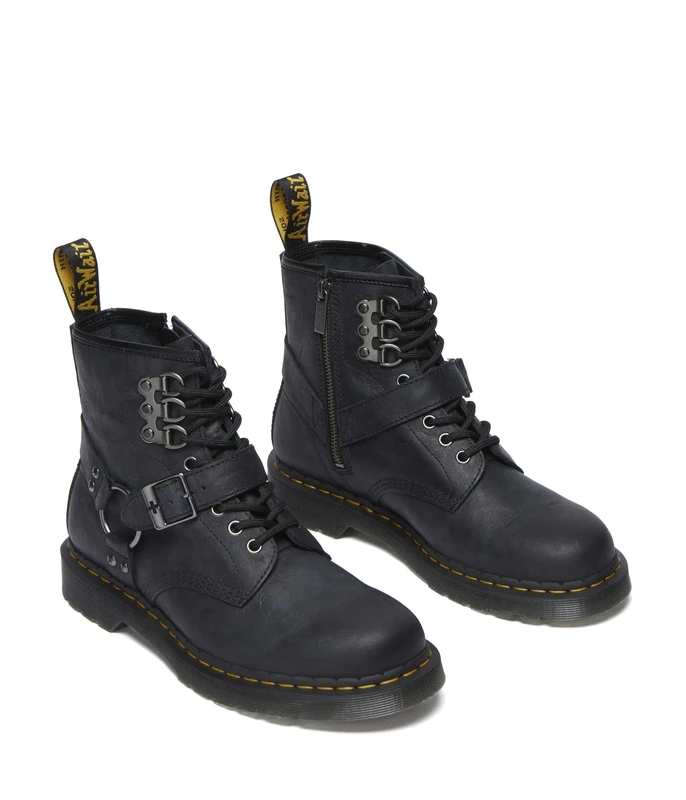 Dr. Martens Unisex 1460 Hdw Antique Pull Up Boots, Black, 6 UK
