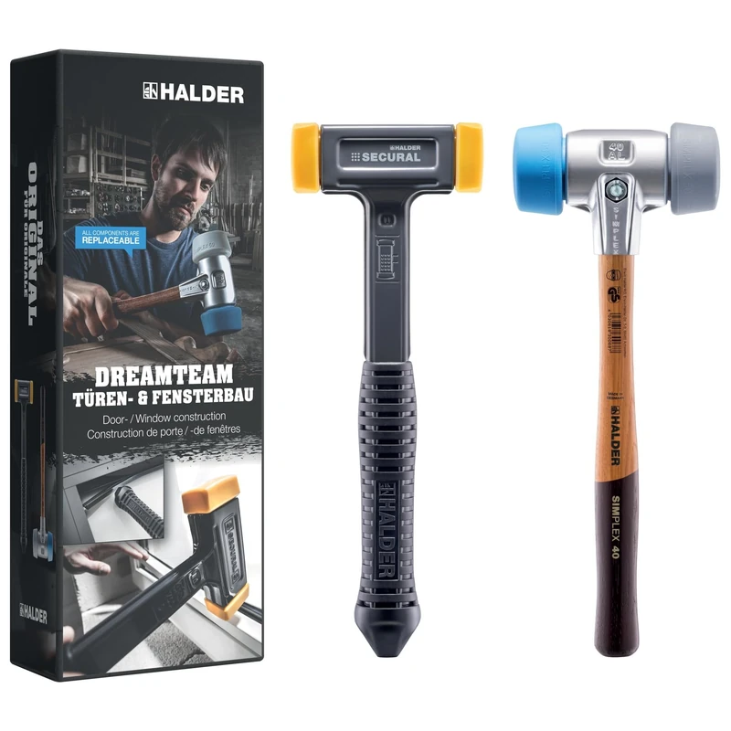 Dreamteam 3113s003 Action Box Door and Window Construction Simplex Soft Hammer 50:40 TPE Soft/TPE Mid and Secure Plus Hammer
