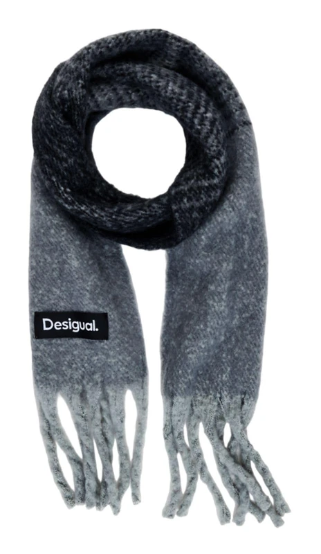 Desigual Accessories Fabric Long Scarf Black gray - Image 1