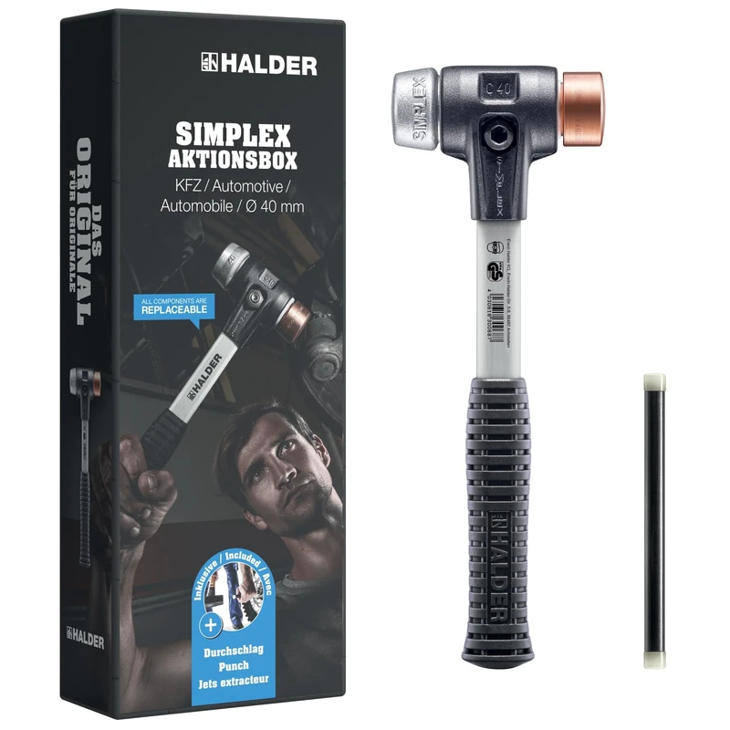 Simplex Action Box Car, Simplex Soft Hammer D40, Copper/Soft Metal Plus Punch | 3749s001