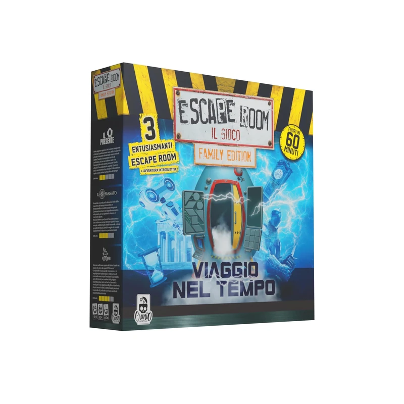 Cranio Creations - Time Travel Escape Room, the Family Edition of the Famous Table Escape Room with New Passionate Missions, Italian Language Edition