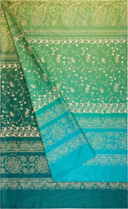 Bassetti Brenta 9328376 Scarf 100% Cotton Green V1 Size: 270 x 270 cm