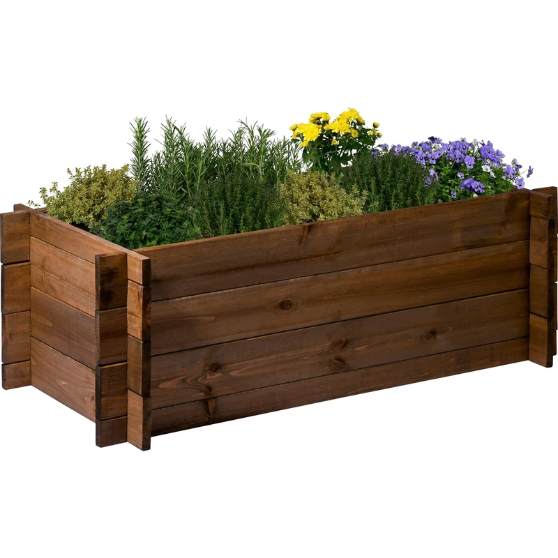 dobar Raised Bed, Dark Brown, 117 x 58,5 x 38,5 cm