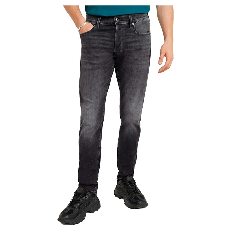 G-STAR Men's 3301 Slim Jeans, Black (Faded Black Magnet D25742-A634-C239), 34W / 36L