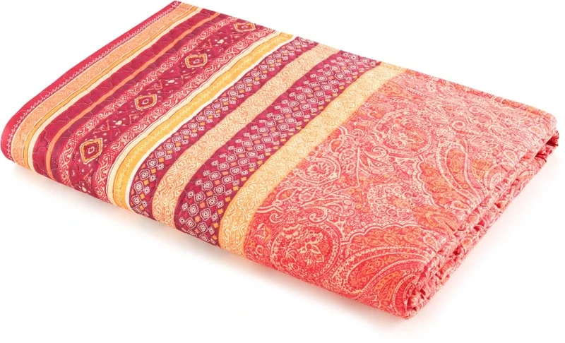 Bassetti Maser 9328479 Bedspread 100% Cotton Geranium Red R1 Dimensions: 220 x 255 cm