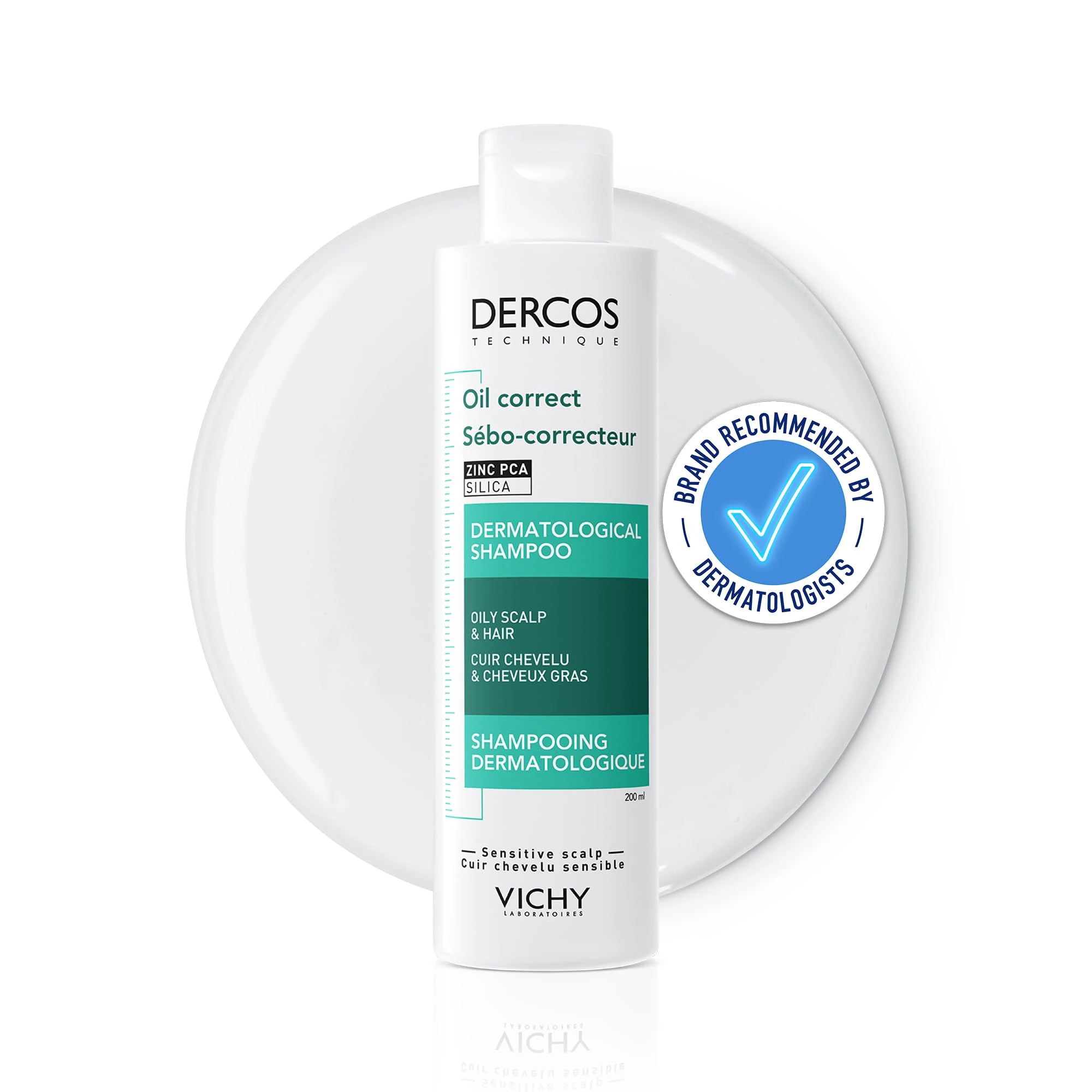 Vichy Dercos Oil Control Shampoo, For Oily Hair, Purifying Shampoo 200ml