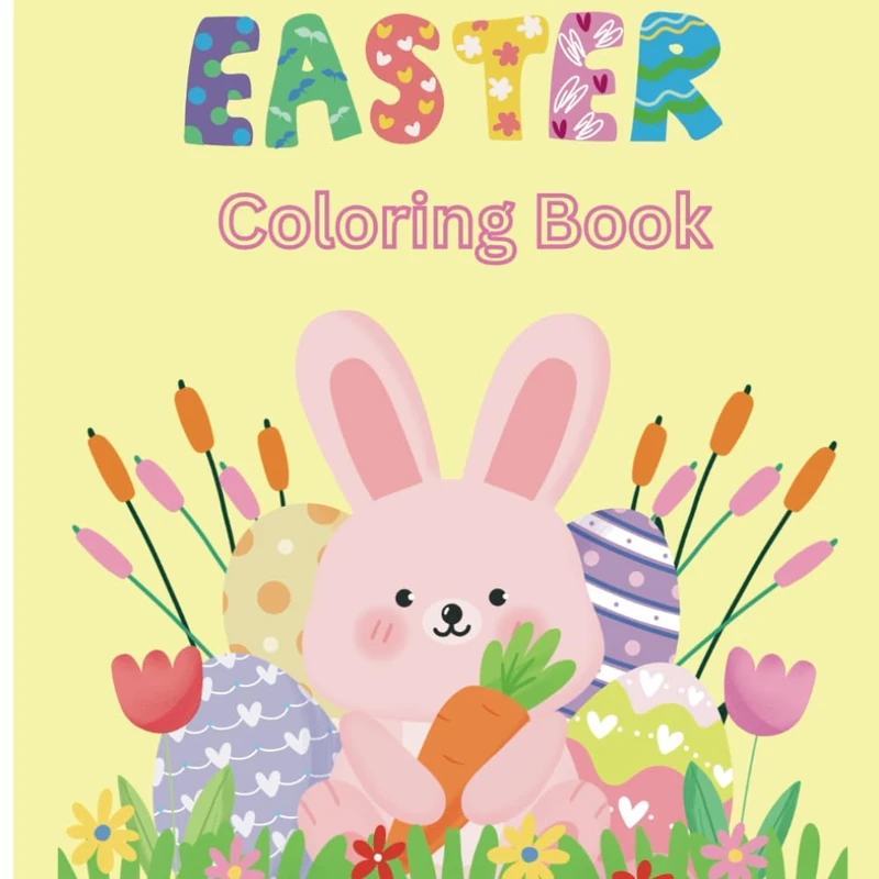 Cute Easter and Spring Coloring Book: Easter Basket Stuffer and book for Kids (Coloring Book for Kids Ages 4-8)