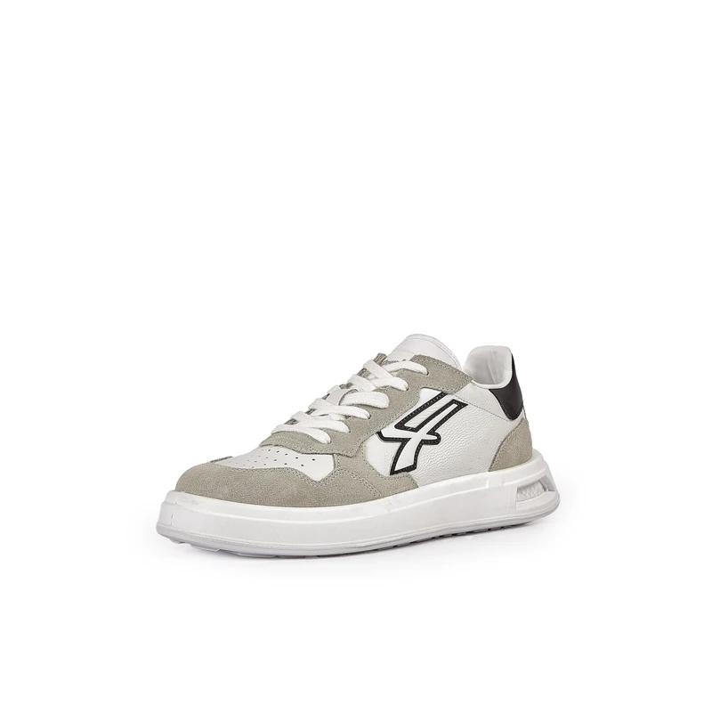 U-Power UB20029 Urban Modèle Helix Sneakers Basse da Lavoro, Blanc/Noir/Beige, OB SR, 44 Taille