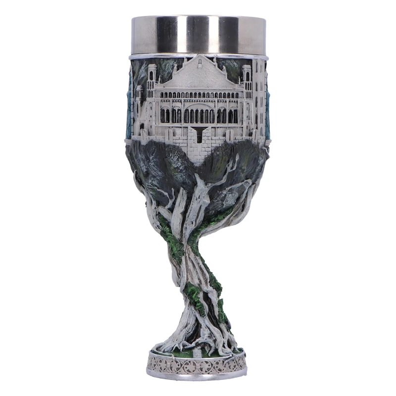 Nemesis Now Lord of the Rings Gondor Goblet 19cm, Resin, Grey, Official Lord of the Rings Merchandise, Gondor Goblet, Lord of the Rings Collectible Cup, Cast in the Finest Resin, Expertly Hand-Painted