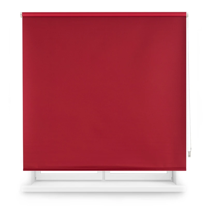 INTERBLIND | Premium Smooth Opaque Roller Blind - Roller Blind Size 120 x 230 cm Width by Height - Opaque Blind Fabric Measure 117 x 225 cm - Bordeaux Thermal Blind - Light, Cold and Heat Insulation - Image 1
