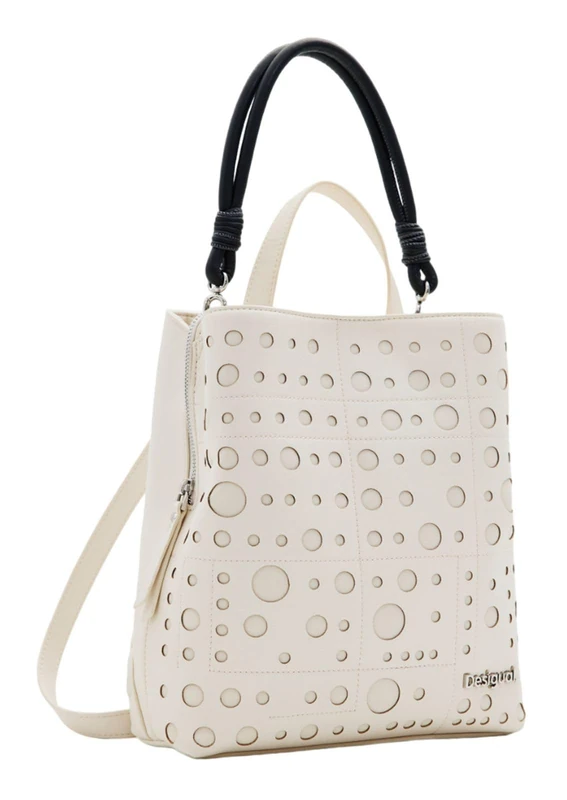 Desigual Women's Accessories PU Backpack Medium, White, One Size