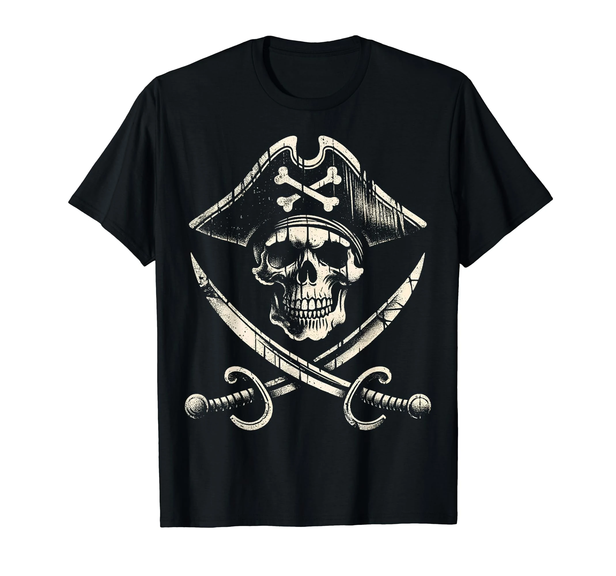 Vintage Pirate Skull Tee - Kids or Adults Swords and Skulls T-Shirt