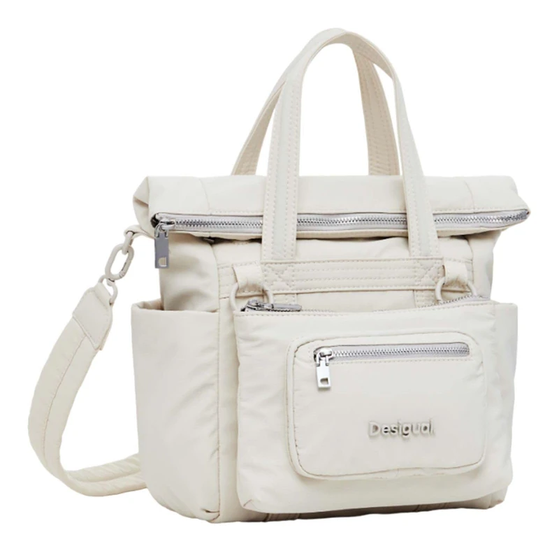 Desigual Women's Accessories Nylon Hand Bag, White, White, One size