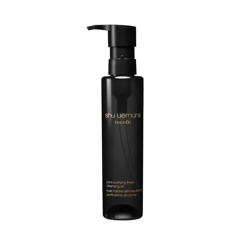 Shu Uemura BlackOil Pore Purifying Fresh Cleansing Oil, A Deep Face Cleanser Formulated to Purify Pores, Ideal for Oily Skin & Combination Skin, Infused with Japanese Charcoal for a Fresh Feel, 150ml