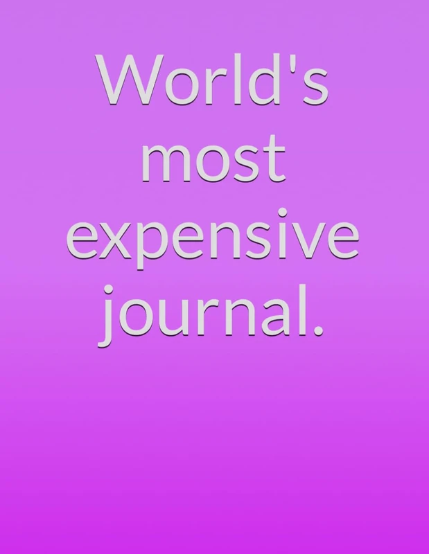 World most expensive journal - 50 pages