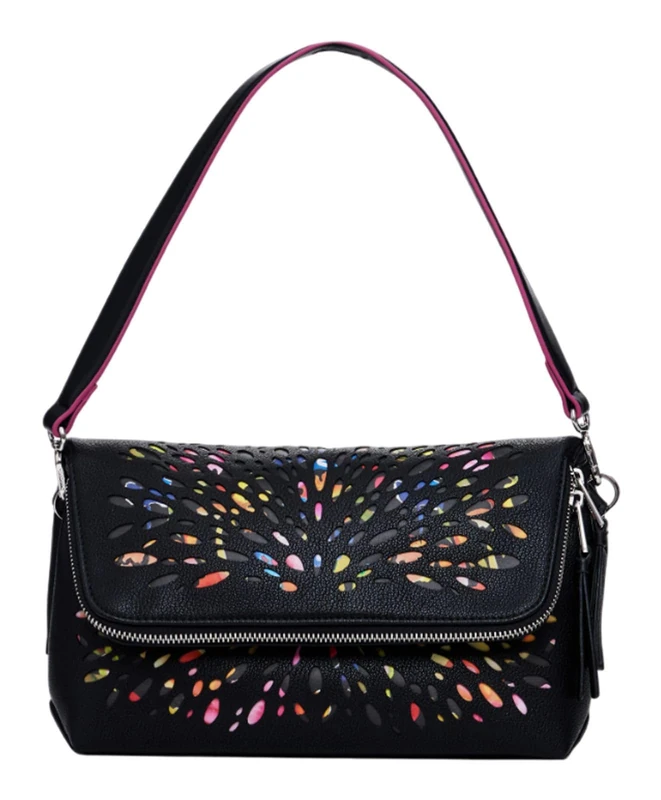 Desigual Across Body Bag, Women's PU Body Bag, Accessories, One Size, Black, One size