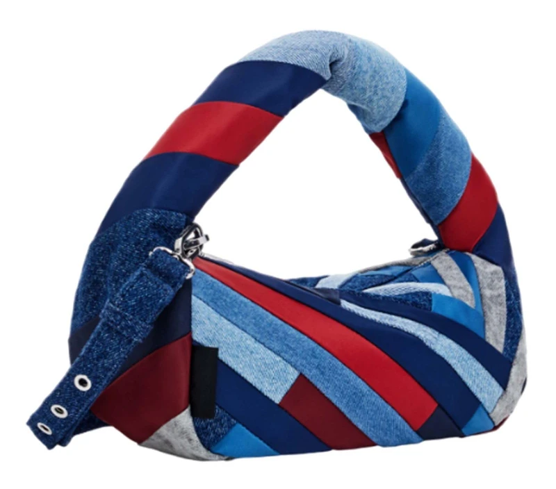 Desigual handbag cross body bag Austen Scott Shoulder Bag Denim Raw multicolored