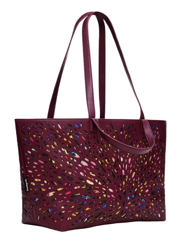 Desigual shopper bag shoulder bag Blackwell Cahuil Shopping Bag Tutti Fruti burgundy