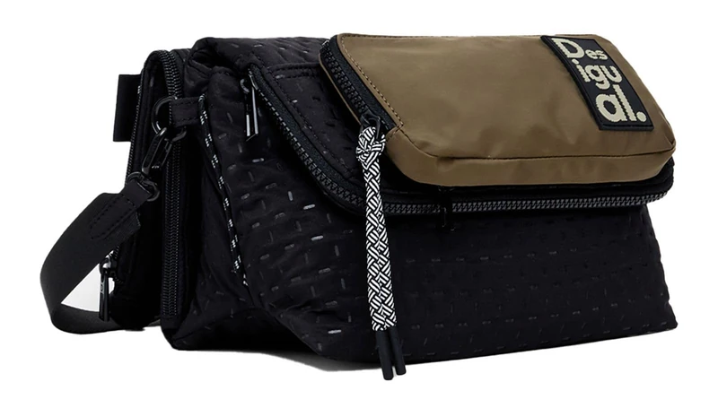 Desigual Women's Accessories Nylon Across Body Bag, Black, black, One size