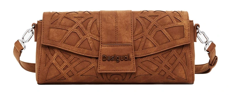 Desigual Women's Accessories PU Shoulder Bag, brown, One size