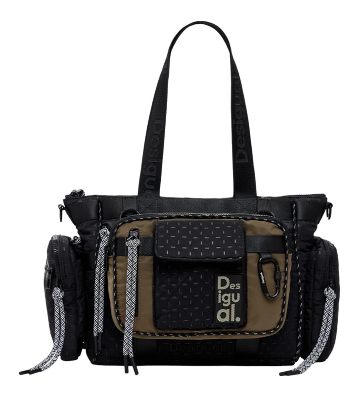 Desigual Women Accessories Nylon Hand Bag, Black, One Size