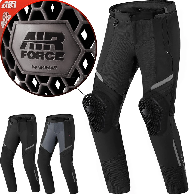 SHIMA RUSH Motorcycle Trousers - AirForce Knee Protectors - 4XL